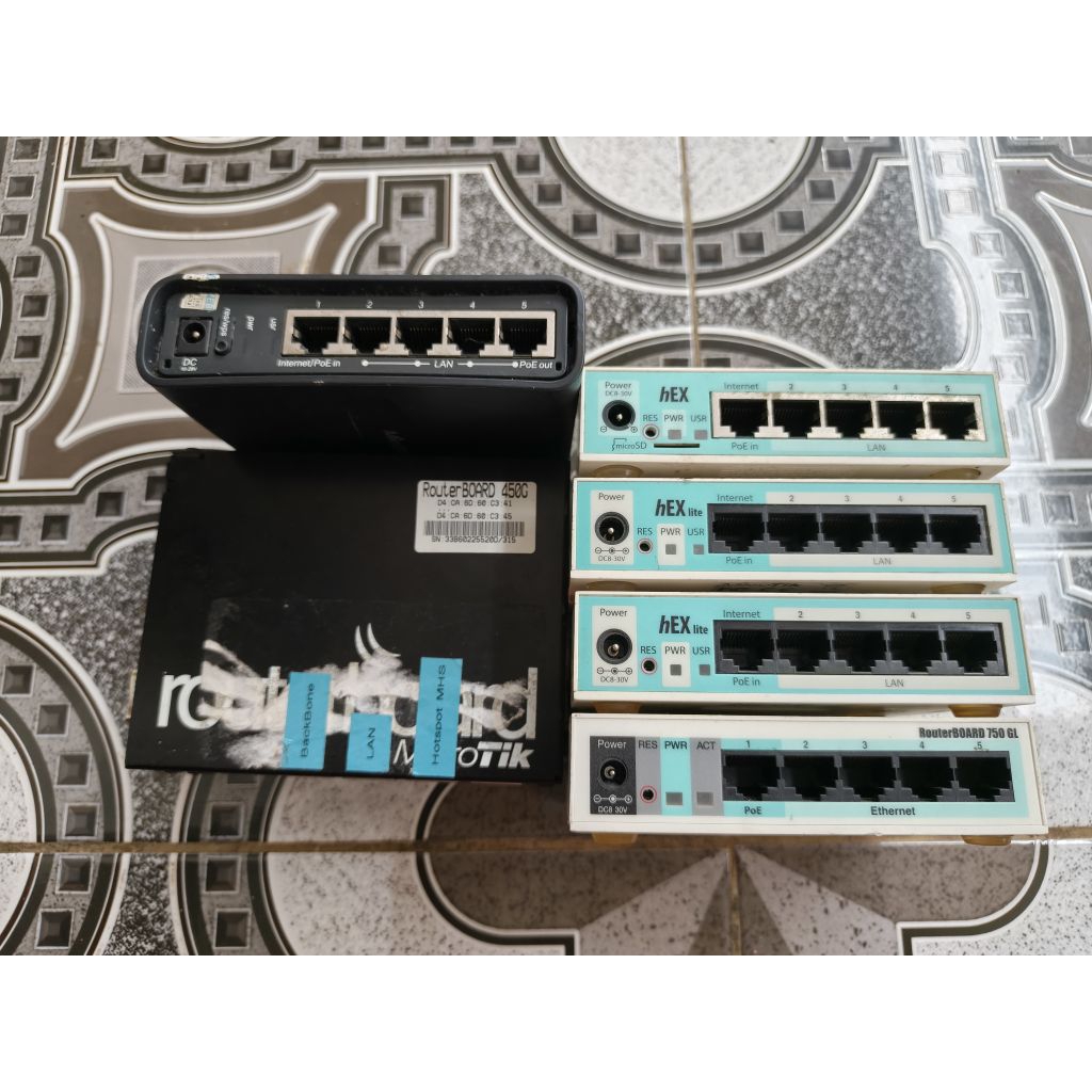 Router Mikrotik RB450G RB750GR3 RB951 Gigabit second normal proyektor