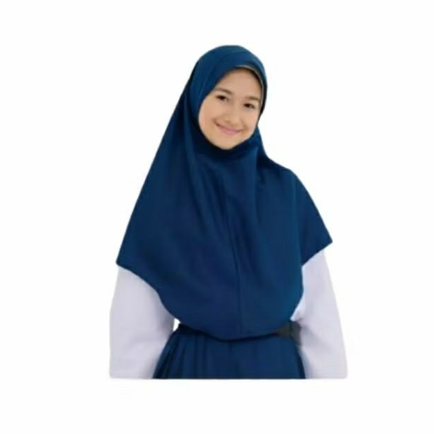 Kerudung / Hijab Bergo SMP Navy Biru Dongker
