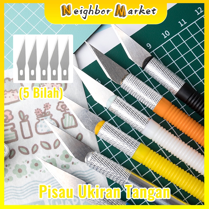 Pisau Ukir Seni Cutter / Pisau Seni / Pen-Type Precision Art /Craft Hobby Knife Cutter Samoyed