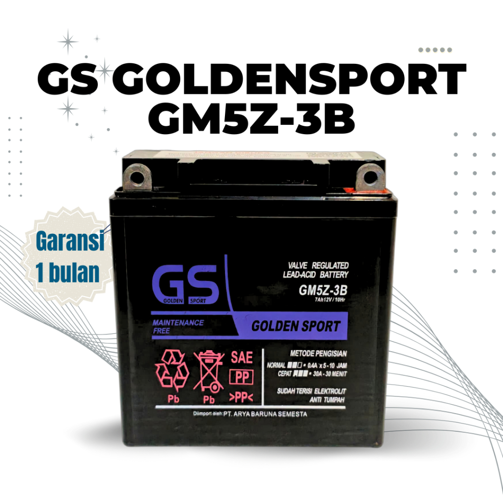 Aki Motor Honda Mega Pro Lama GM5Z3B GS Accu Kering MF