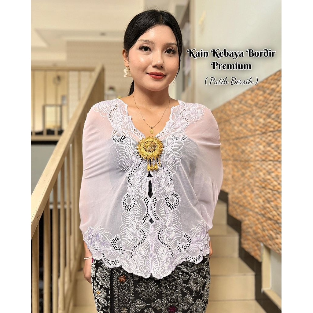 Kain kebaya bordir 1 baju