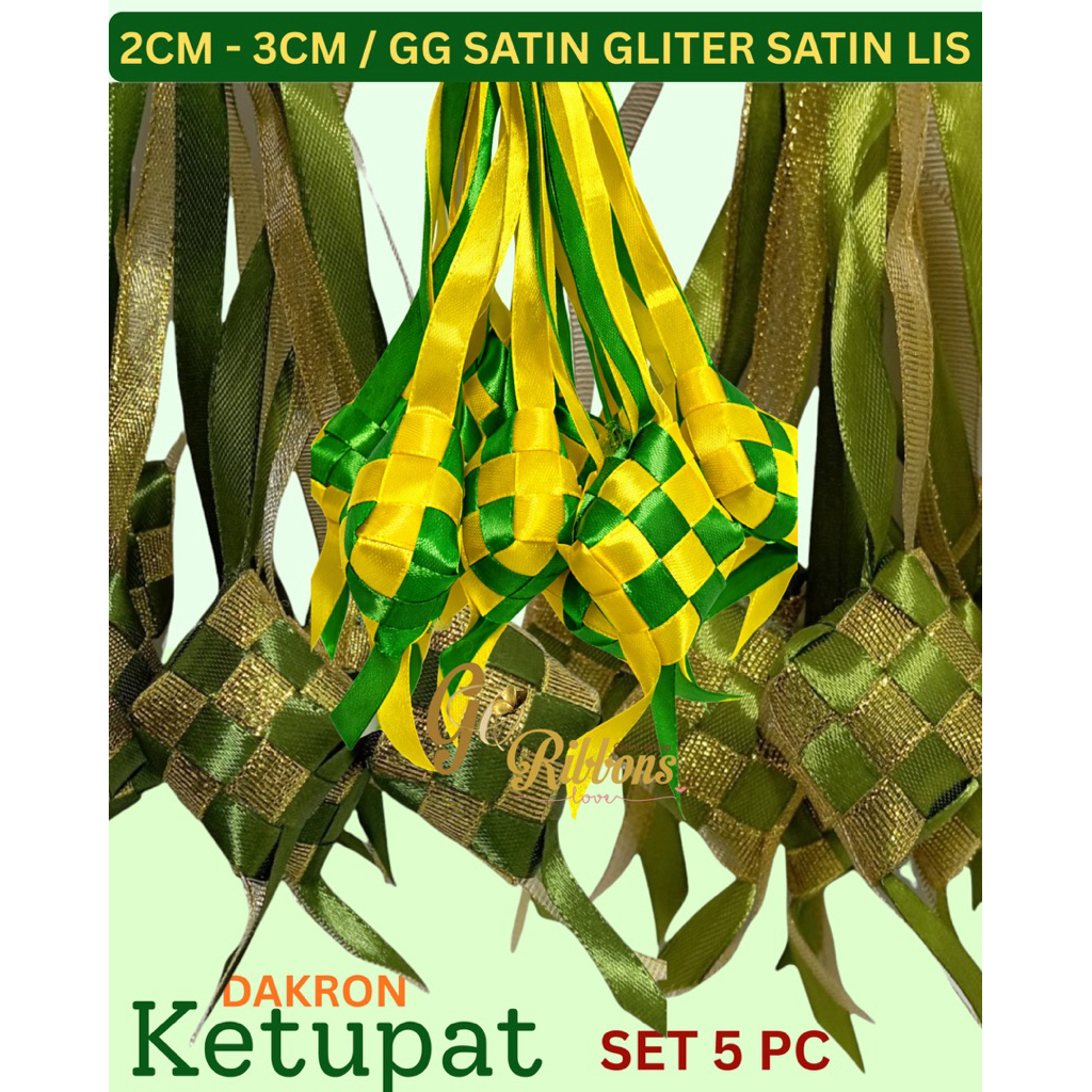 ( Set 5 Pc ) PITA KETUPAT - READY STOK - LEBARAN SELAMAT IDUL FITRI HAMPERS SOUVENIR PARCEL DEKORASI