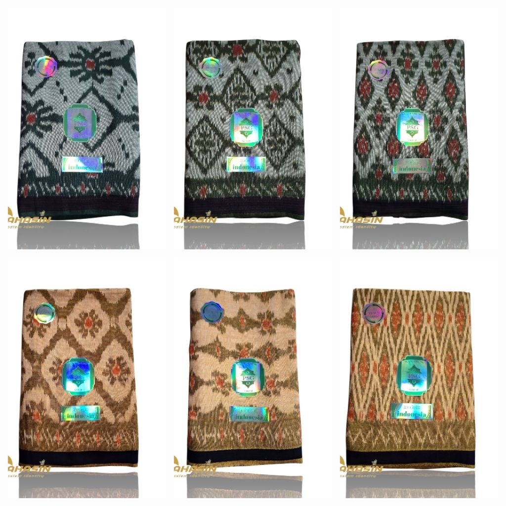 KUNING DAN HIJAU sarung goyor botol baddah merah, goyor tenun asli dan jahitan tengah
