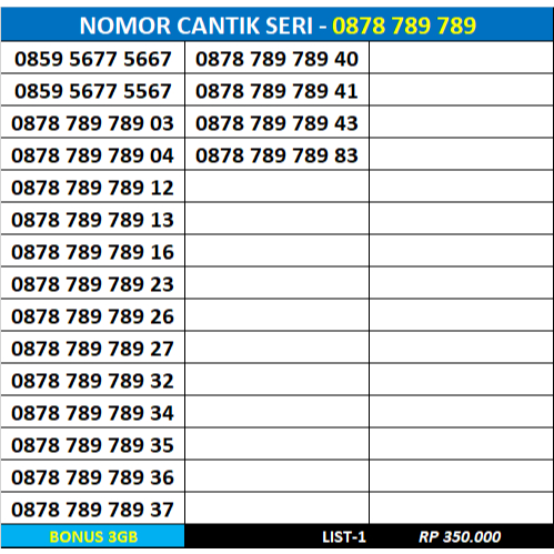 Kartu Perdana XL Nomor Cantik XL 4G Suport 5G Kartu segel