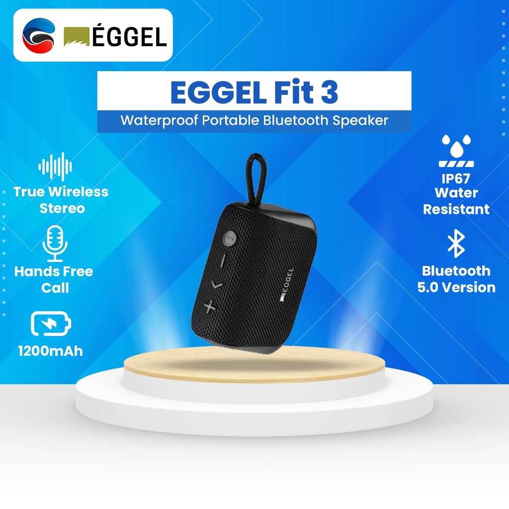 EGGEL Fit 3 Waterproof Portable Bluetooth Speaker
