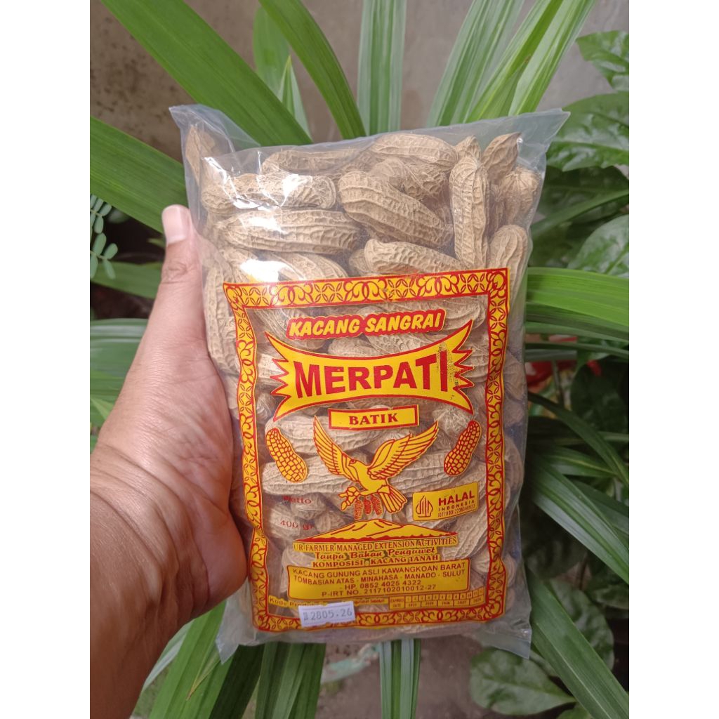 Kacang Sangrai Batik Merpati 400gr oleh oleh khas Manado