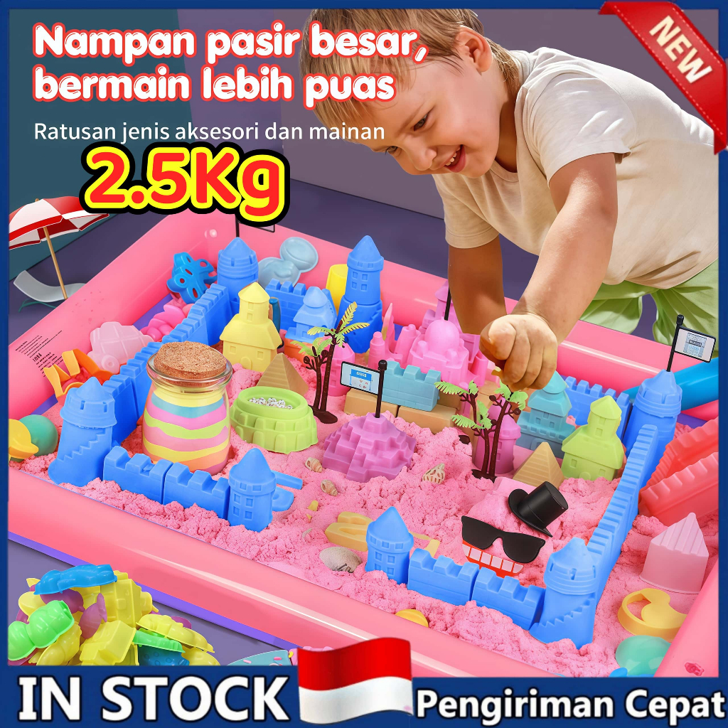 Mainan Pasir Ajaib / Pasir Ajaib 2.5 kg Paket Lengkap Set Mainan Anak