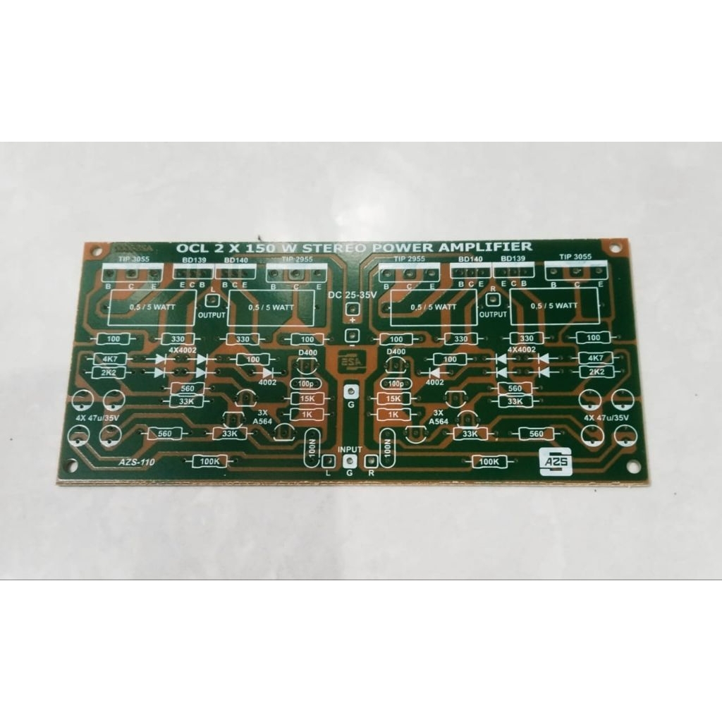 PCB Power Amplifier OCL 2x150 watt Stereo