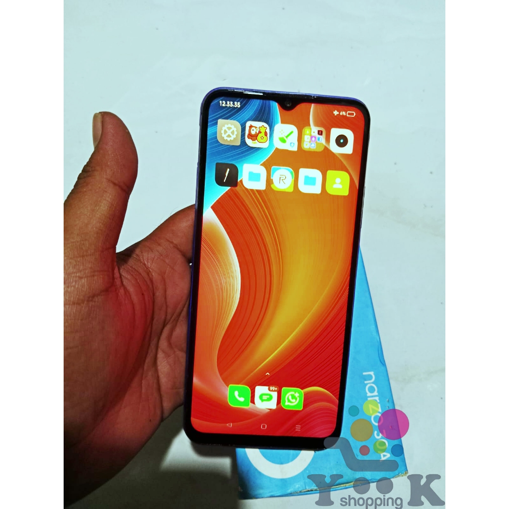 Hp Second Realme Narzo 30A Original Fullset  Ram 4 Internal 64 /Handphone Second