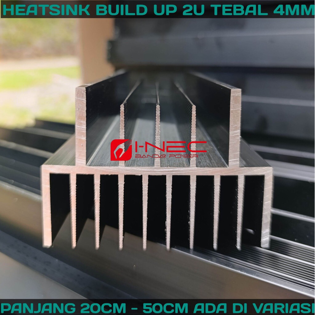 HEATSINK / PENDINGIN 2U HITAM 40CM TEBAL.4MM