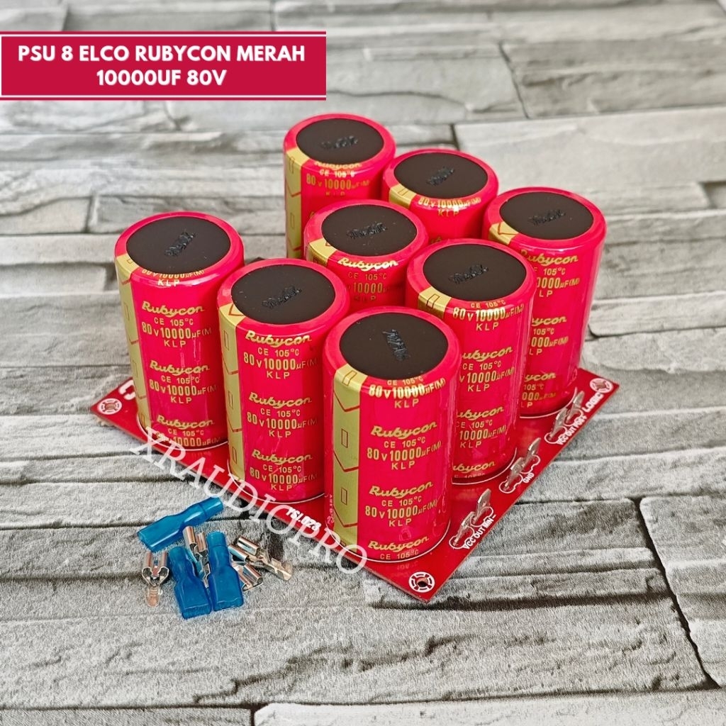 PSU elco Rubycon merah 10000uf 80v