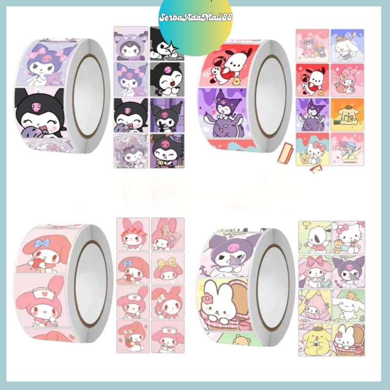 STIKER ROLL SANRIO Stiker Roll Motif Kartun Stiker Roll Dekoratif Sticker Roll Serbaguna
