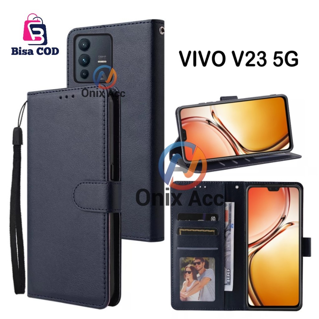 Flip Case  Dompet VIVO V23 5G Kulit Standing