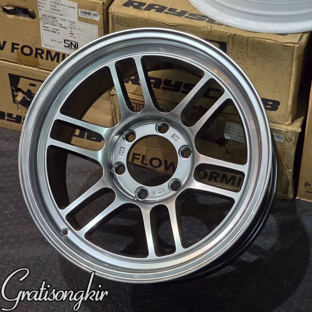 velg enkei rpt HYPER SILVER r18 lebar 9 velg mobil r18 pajero Hilux velg racing ring 18 velg mobil o