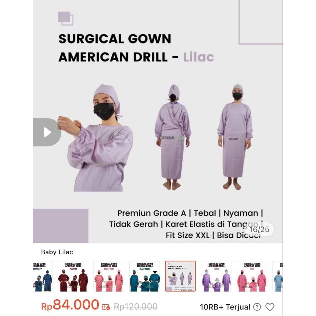 [PRELOVED] Surgical gown apd apron medis