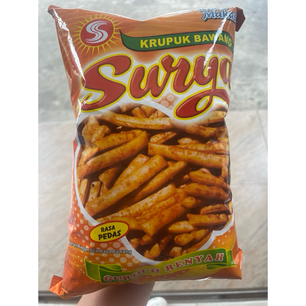 Keripik Bawang Surya Khas Makassar 450gr - Pedas Gurih, Renyah, Oleh-oleh Tradisional