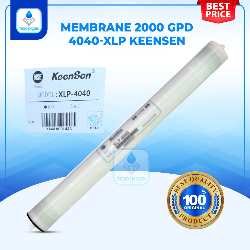 Membran RO Keensen 4040 XLP 2000 GPD Untuk Mesin Reverse Osmosis Depot Air Minum