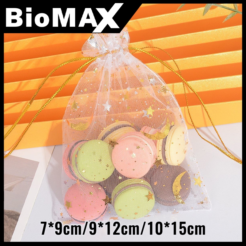 Kantong Serut Organza Transparan Drawstring Pouch