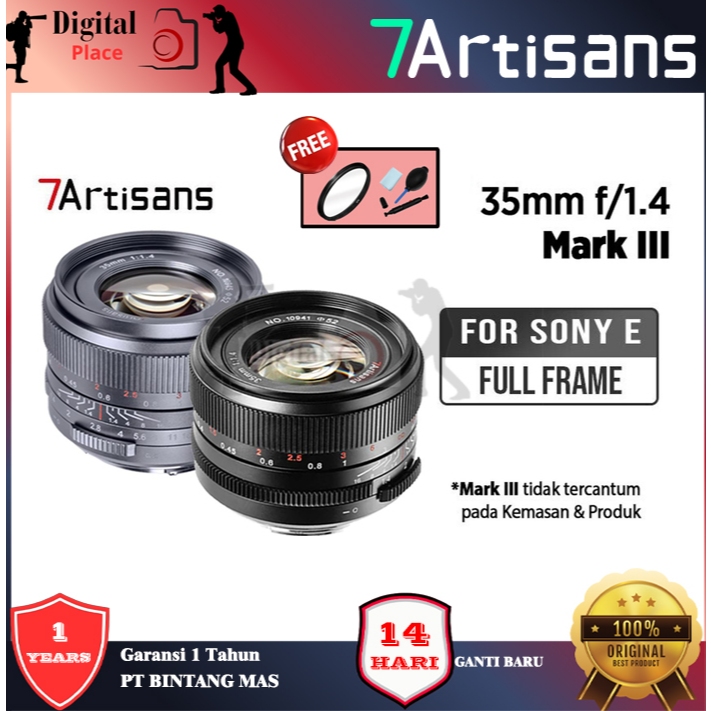 7Artisans 35mm F1.4 FF Sony FE Mount (Black)