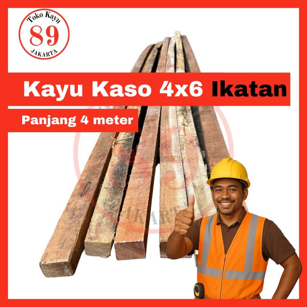 Kayu Kaso 4x6 Ikatan Proyek / Kaso Bekisting / Usuk kecil Murah - panjang 4 meter