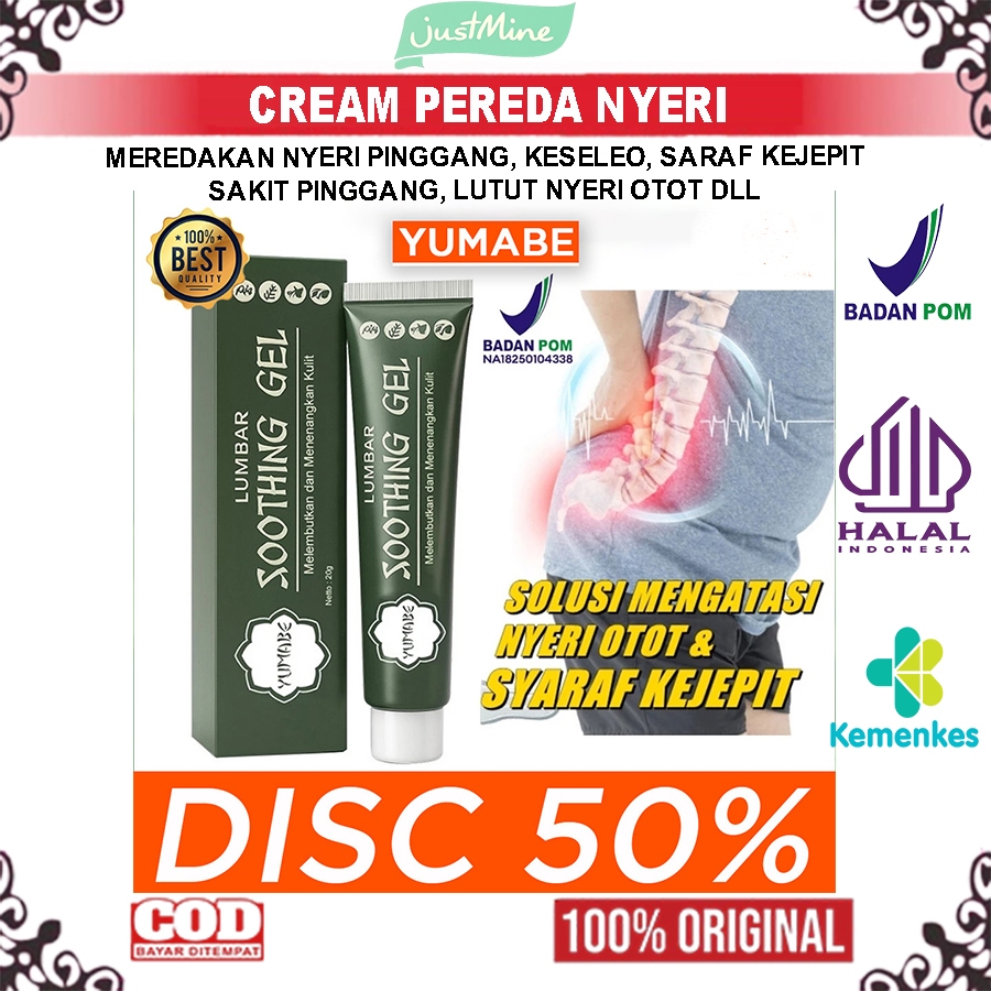 JM - (ORI) Salep Krim Pereda Nyeri Lumbar Spine Cooling Gel Krim Lumbar Crem Herbal China BPOM