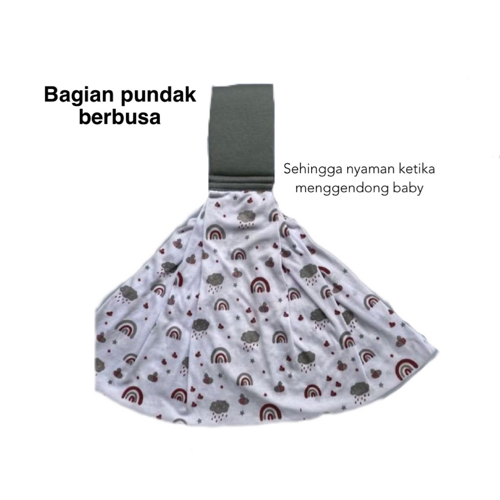 Gendongan bayi depan plus samping MURAH gendongan kangguru simple praktis geos 2in1 gendongan kain G