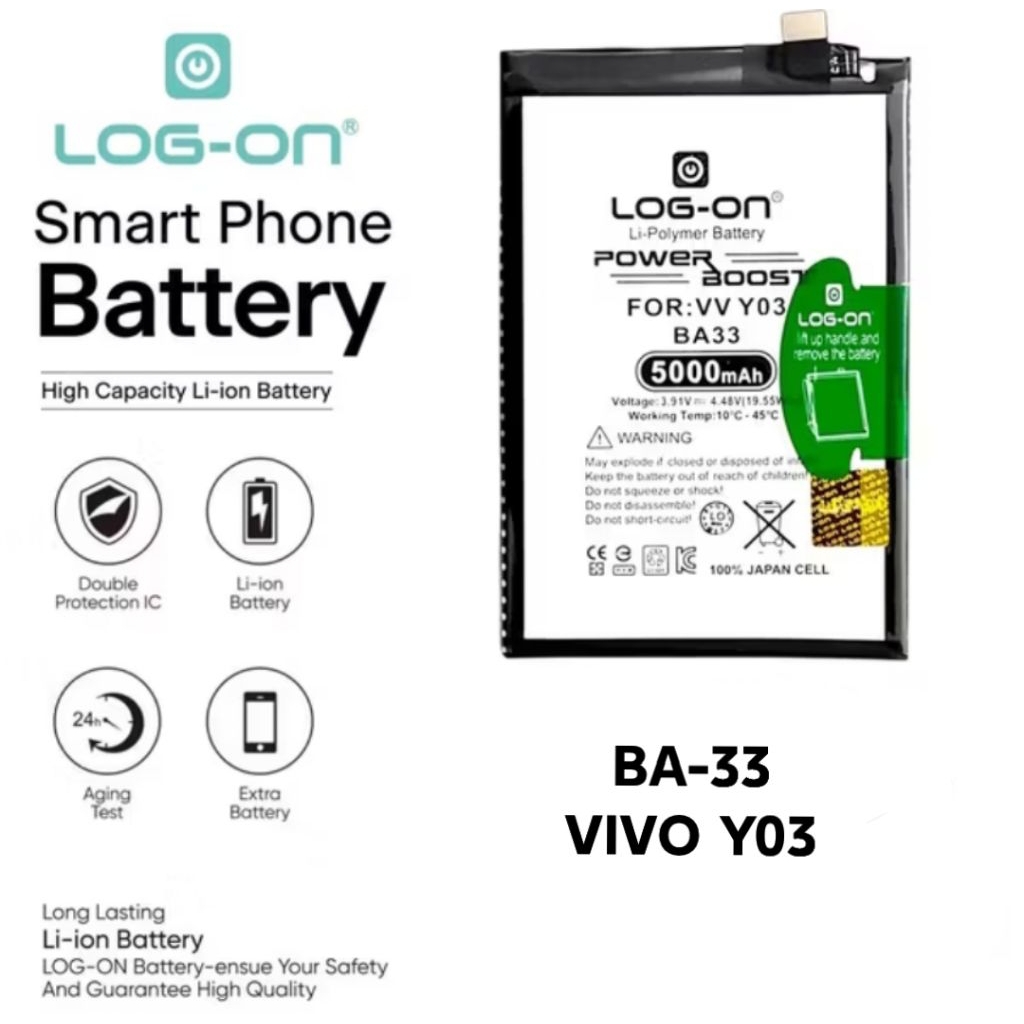 BATERAI BA-33 - BA33 - VIVO Y03 - Y18 - BATRE - BATRAI - BATTERY - BATERY