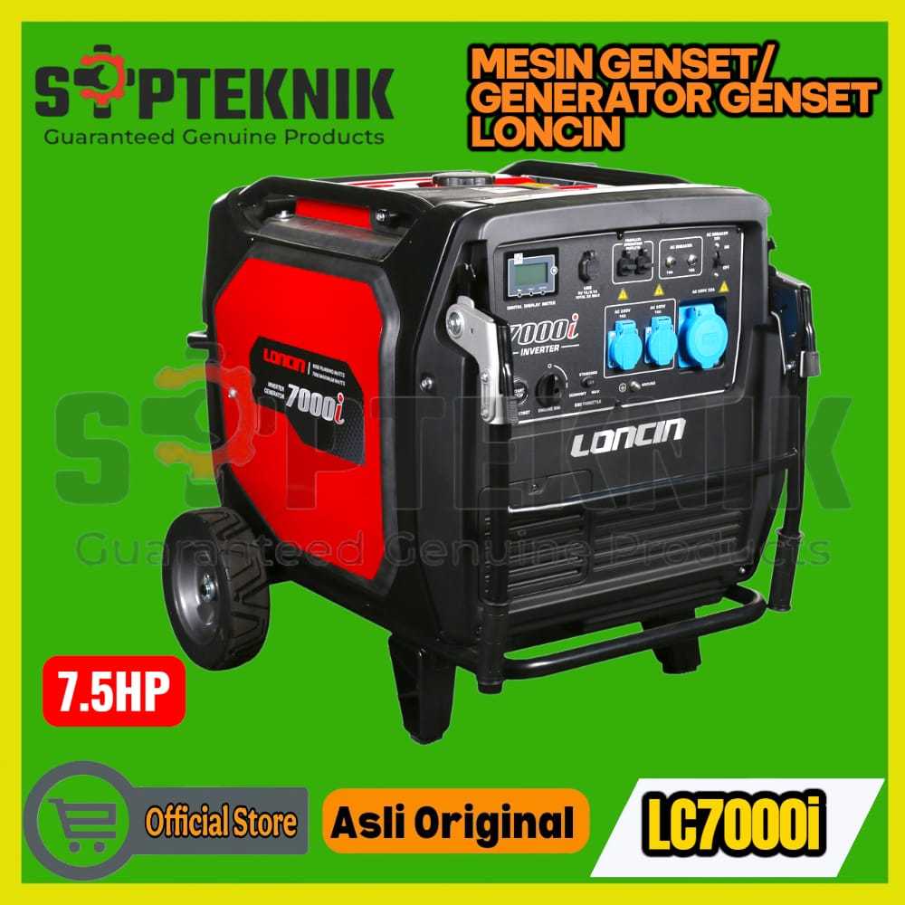 Genset Generator Listrik Portabel LC7000i Digital Inverter Series 7000W Loncin