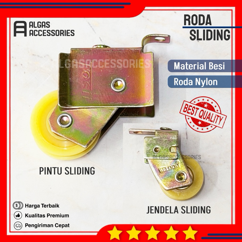 Roda Sliding Door Window RSW RSD Roda Pintu Jendela Sliding Aluminium Roda Pintu Geser Roller Ekonom