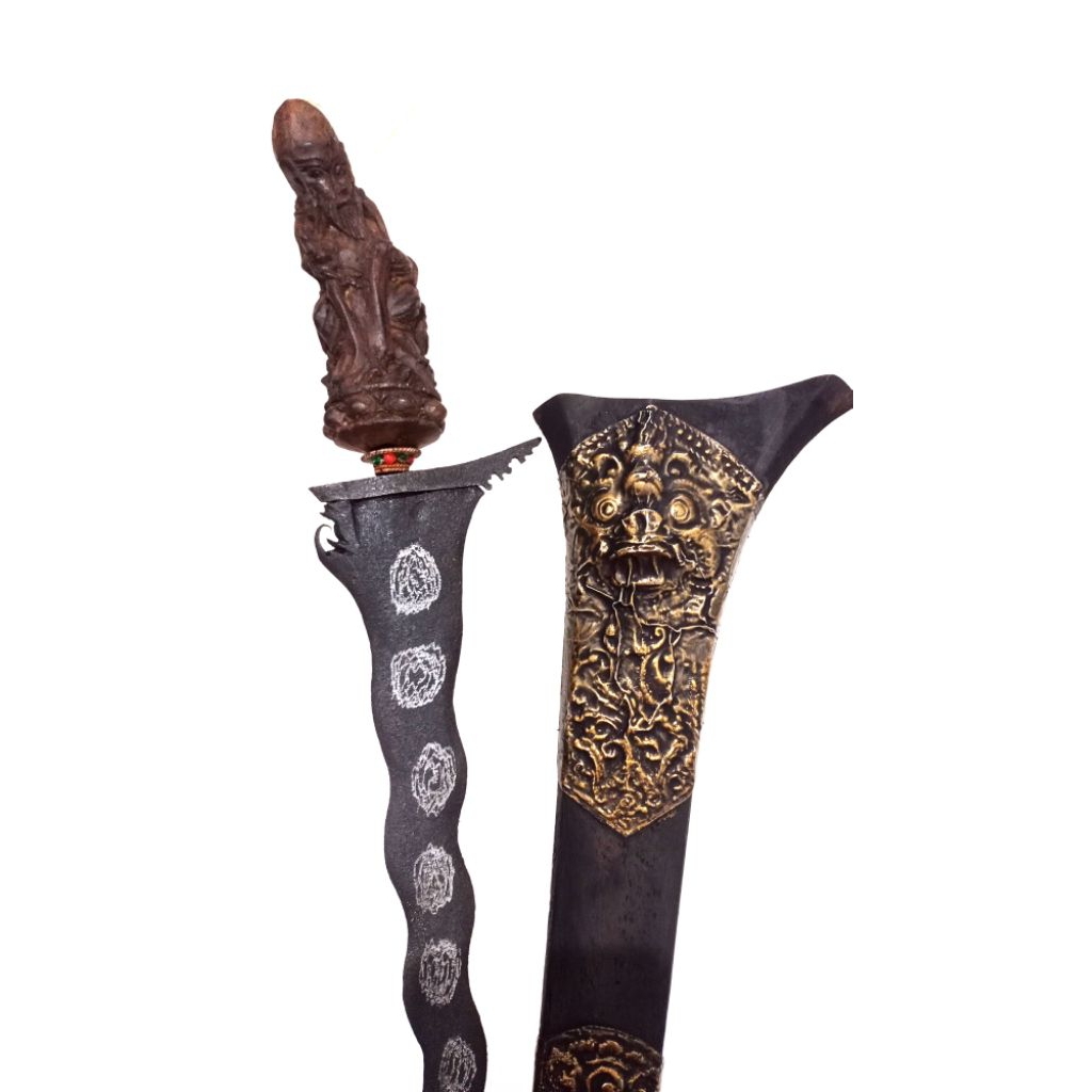 keris Bali Luk 15 gagang kayu sawo