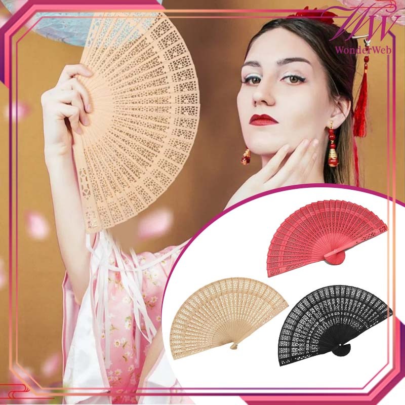 Kipas Kayu Cendana Bali Kipas Kayu Tangan Portabel  Kipas Lipat Kayu Cendana Kipas Kayu Souvenir Kip