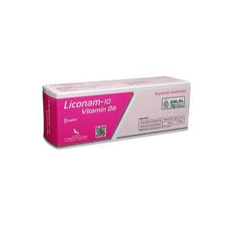 Liconam Vitamin B6 box 10 strip 100 tablet Meringankan Mual Muntah Masa Kehamilan