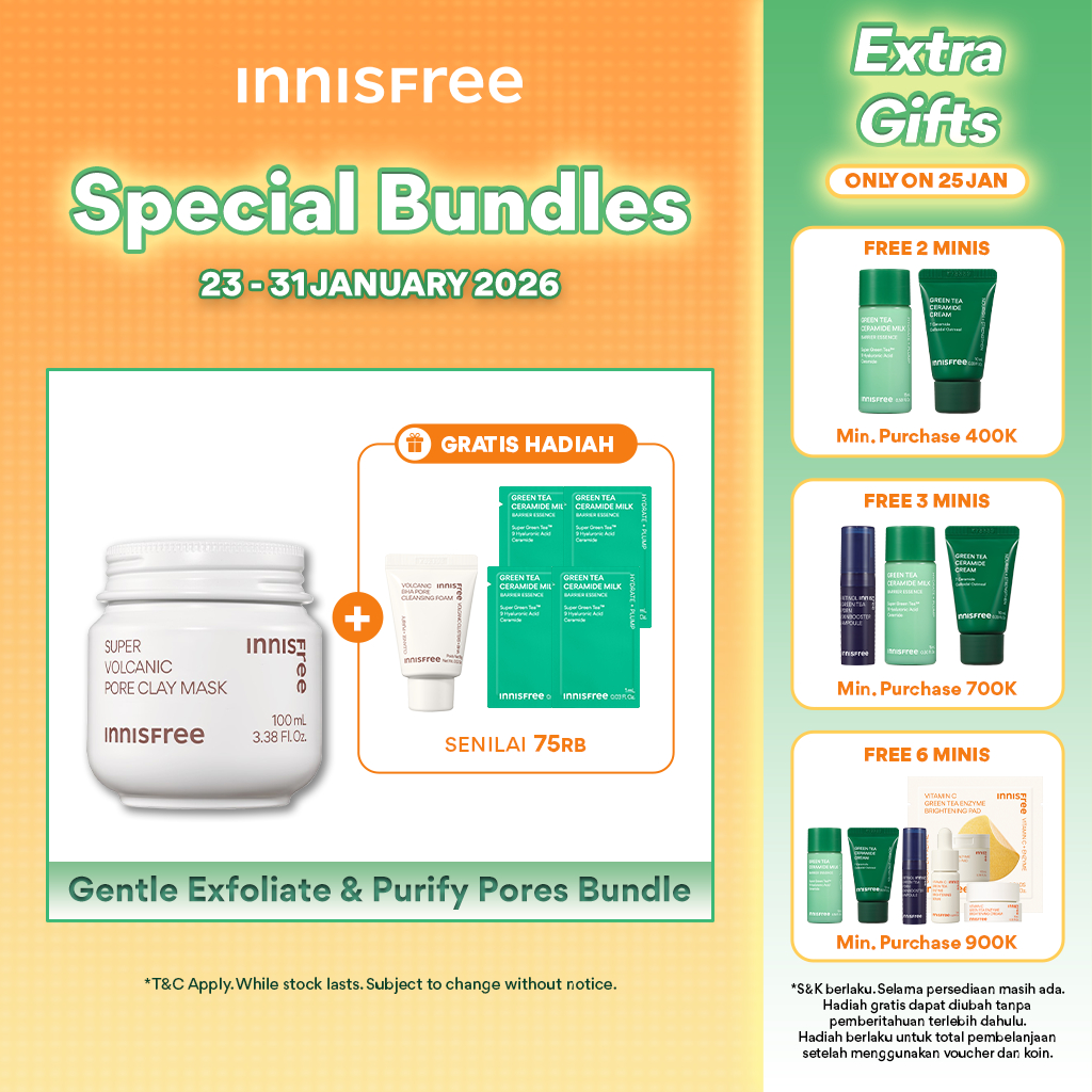 Buy 1 Get 5 Innisfree Innisfree Super Volcanic Pore Clay Mask Set Bundle - Masker Pengontrol Minyak 