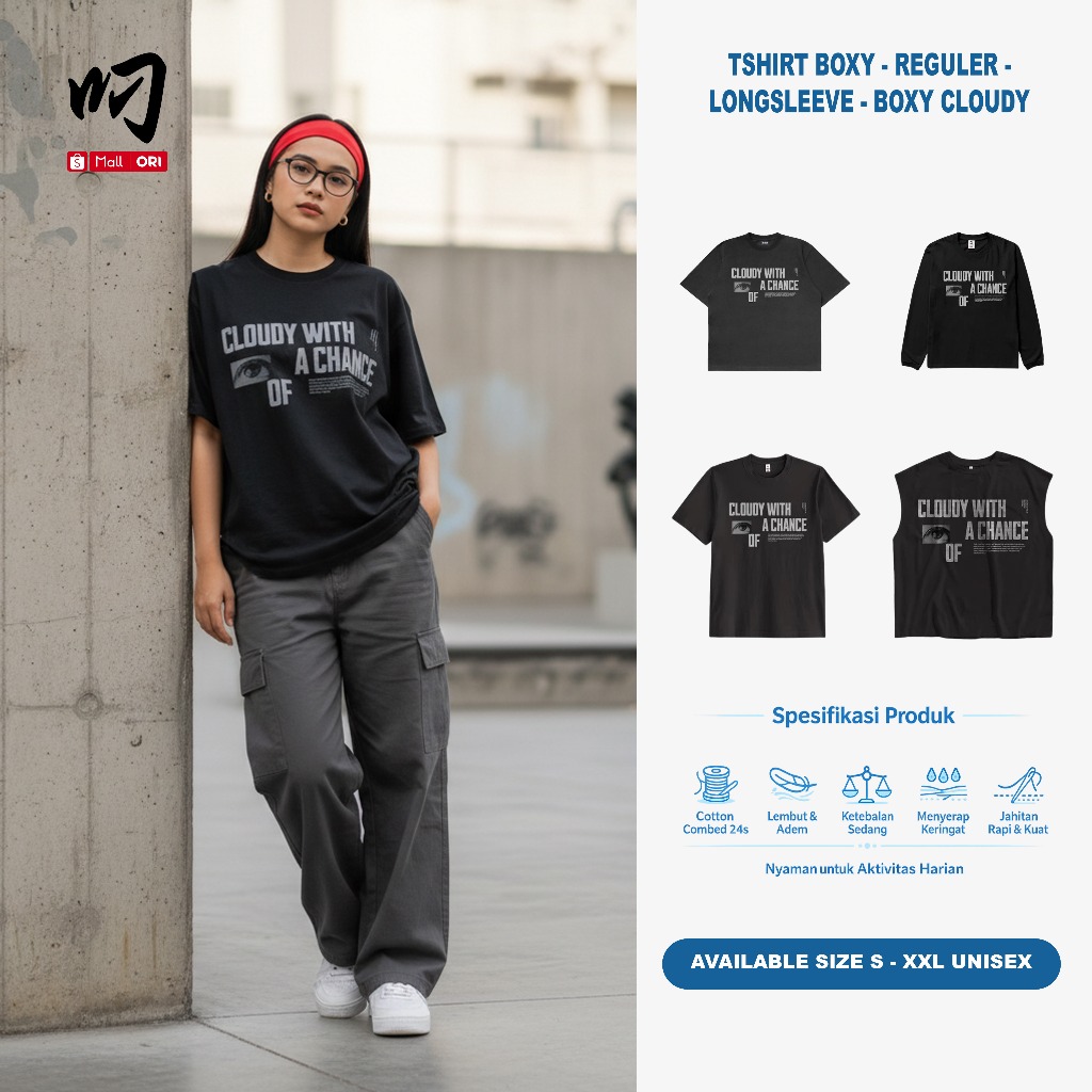 Max Company Tshirt Boxy Oversize | Cloudy - Jet Black