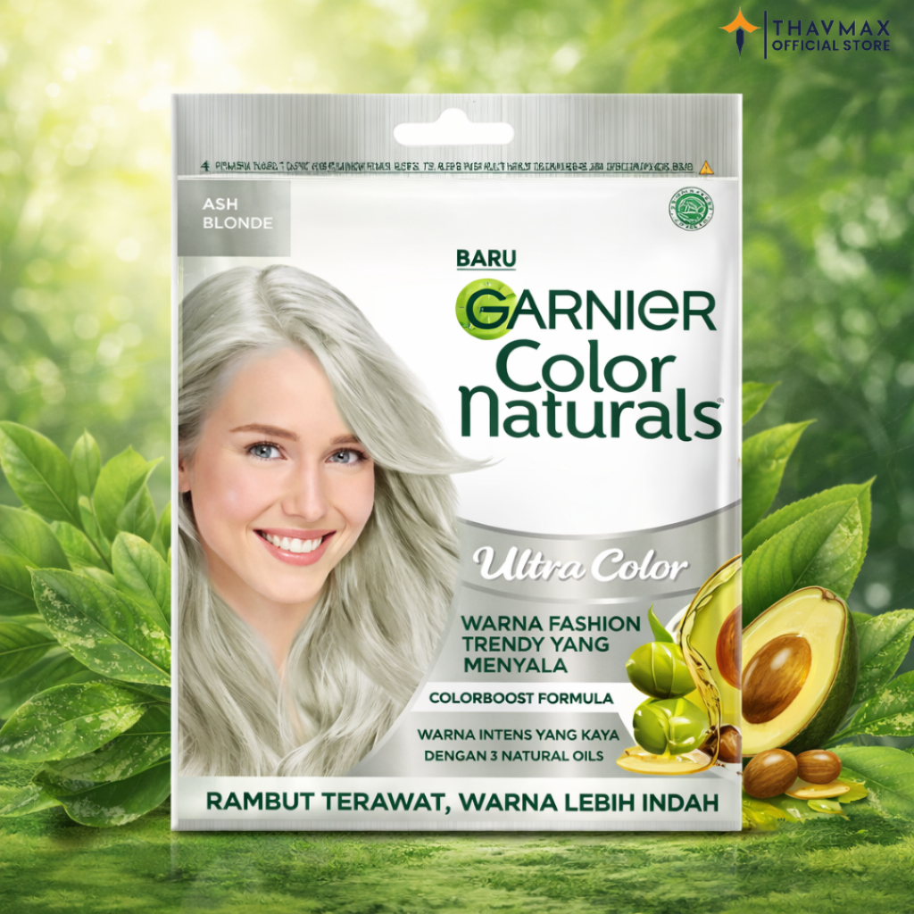 Garnier Color Naturals Ultra Pastels Ash Blonde Pewarna Rambut Pirang Abu Lembut & Tahan Lama