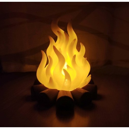 Lampu Ornamen Hias Api Unggun Dekorasi Meja Interior Props Foto