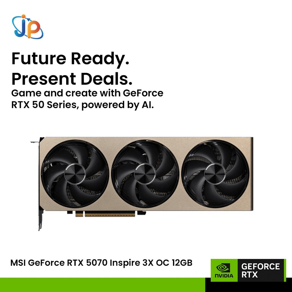 VGA MSI GeForce RTX 5070 Inspire 3X OC 12GB - 12 GB GDDR7