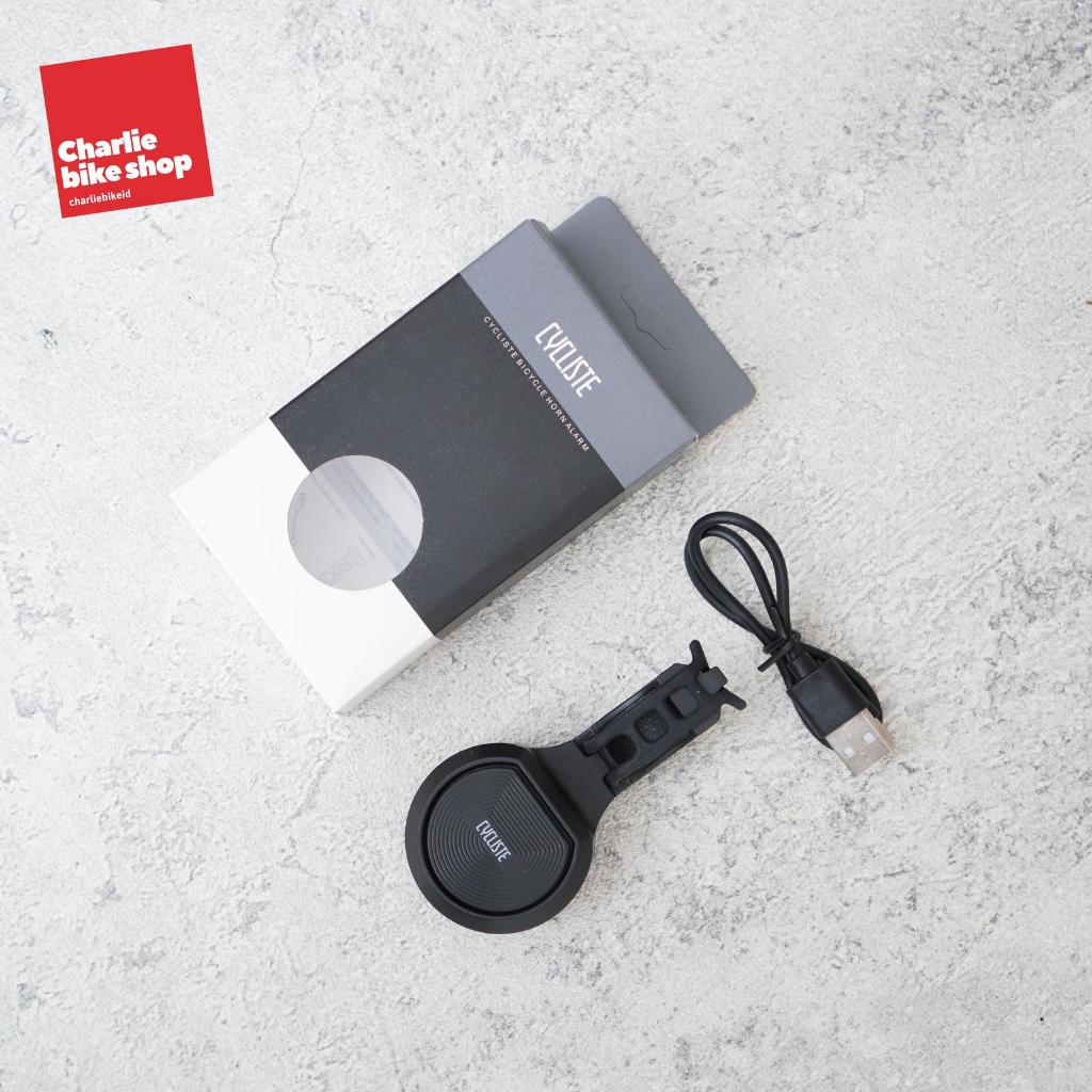 CYCLISTE BICYCLE HORN ALARM Bell Electric Maxi USB Black - Bel Sepeda