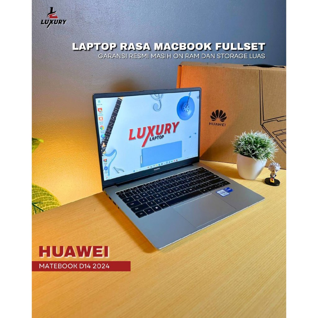 LAPTOP HUAWEI MATEBOOK D14 2024 13TH GEN CORE I5 RAM 16GB SSD 512GB GARANSI RESMI SECOND