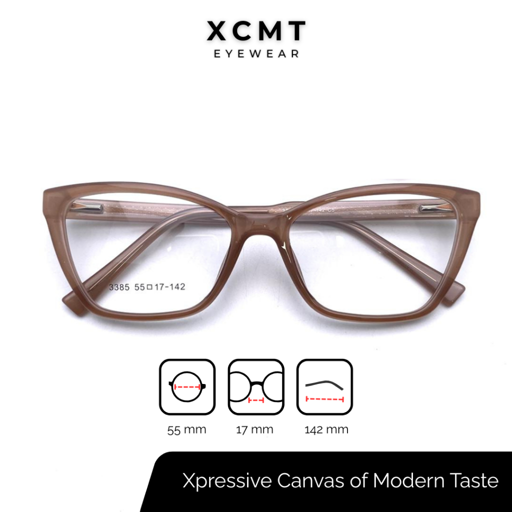 Kacamata Cateye Wanita – Model Kekinian – Bisa Minus/Plus/Silinder – XCMT EYEWEAR