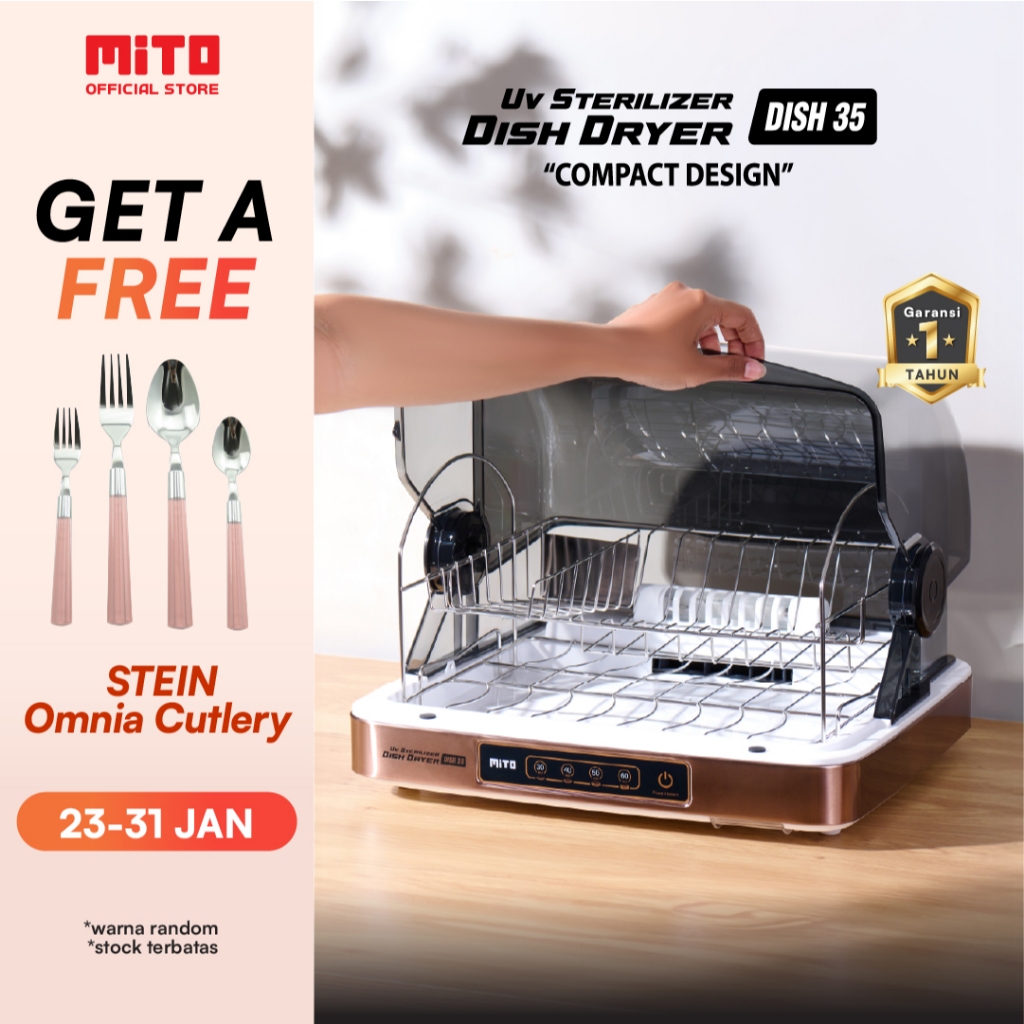 MITO UV Sterilizer & Dish Dryer 35 Liter Alat Steril Peralatan Makan - DISH35
