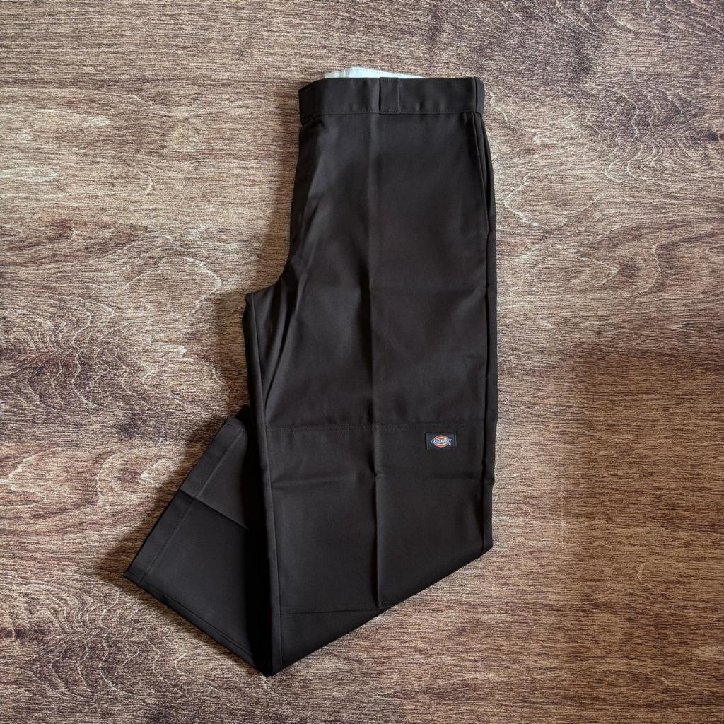 ORIGINAL CELANA DICKIES LOOSE FIT DOUBLE KNEE WORK PANTS DARK BROWN