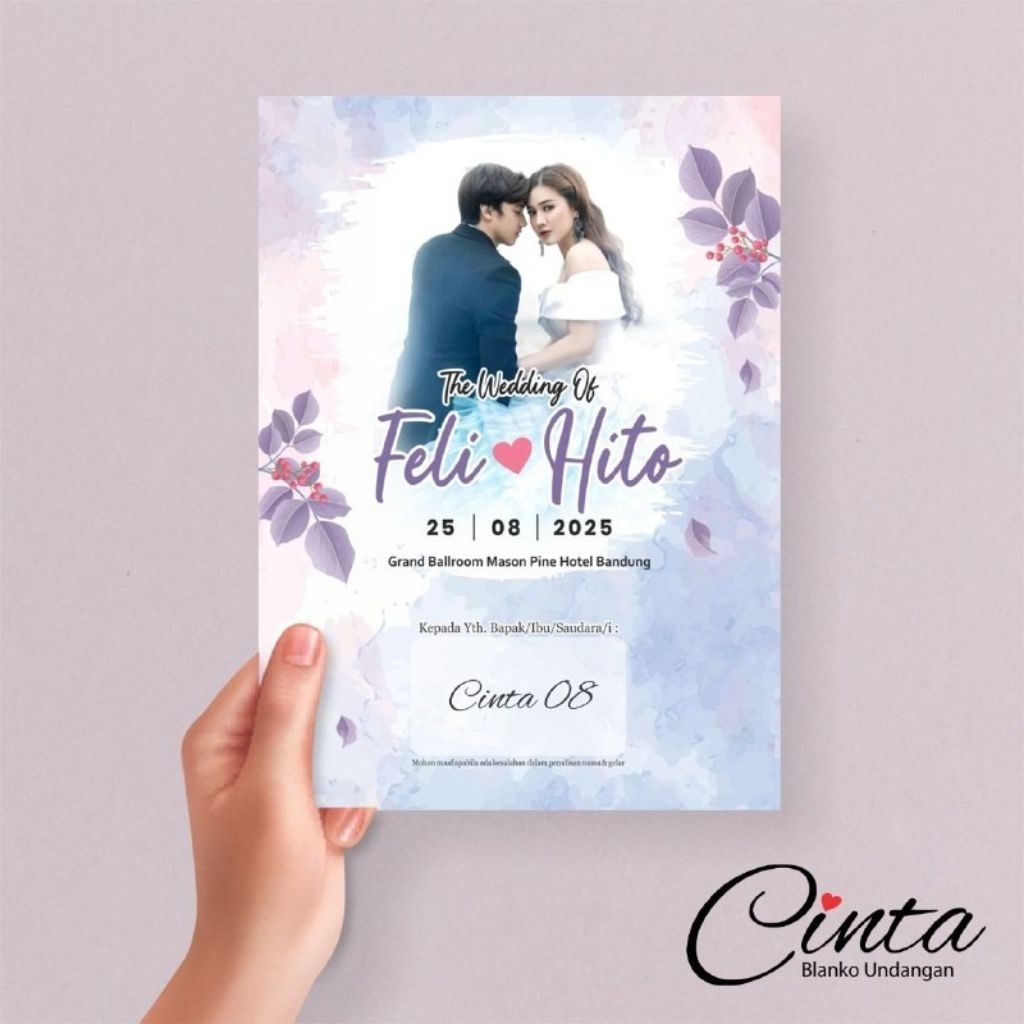 Cetak Undangan Blanko Cinta 08 | Cetak Undangan Blanko Murah | Cetak Undangan Elegan | Cetak Undanga