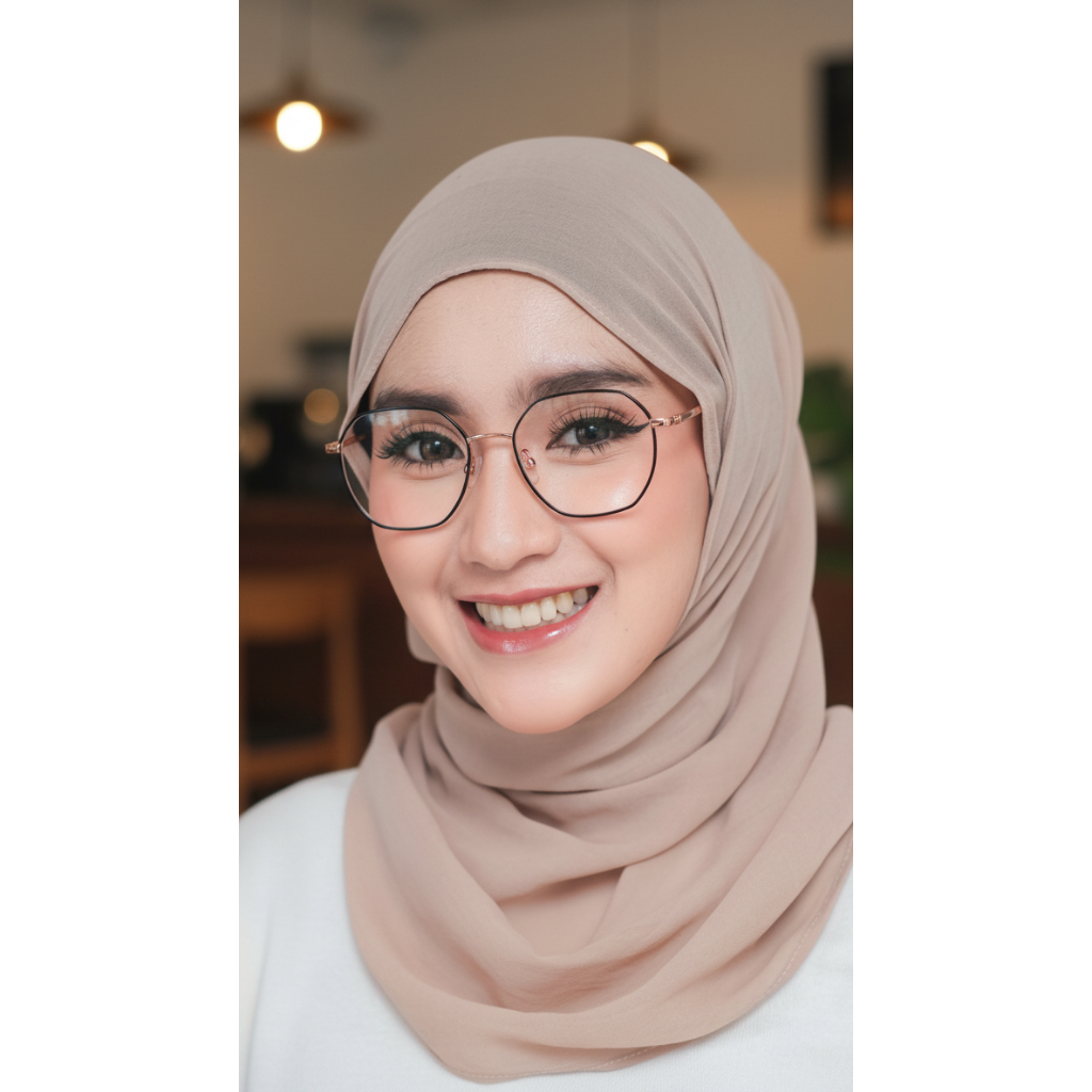 Optik Wilis | Frame Kacamata Oval Wanita | Elegant 9078 | Silver Black, Gold Black, Brown