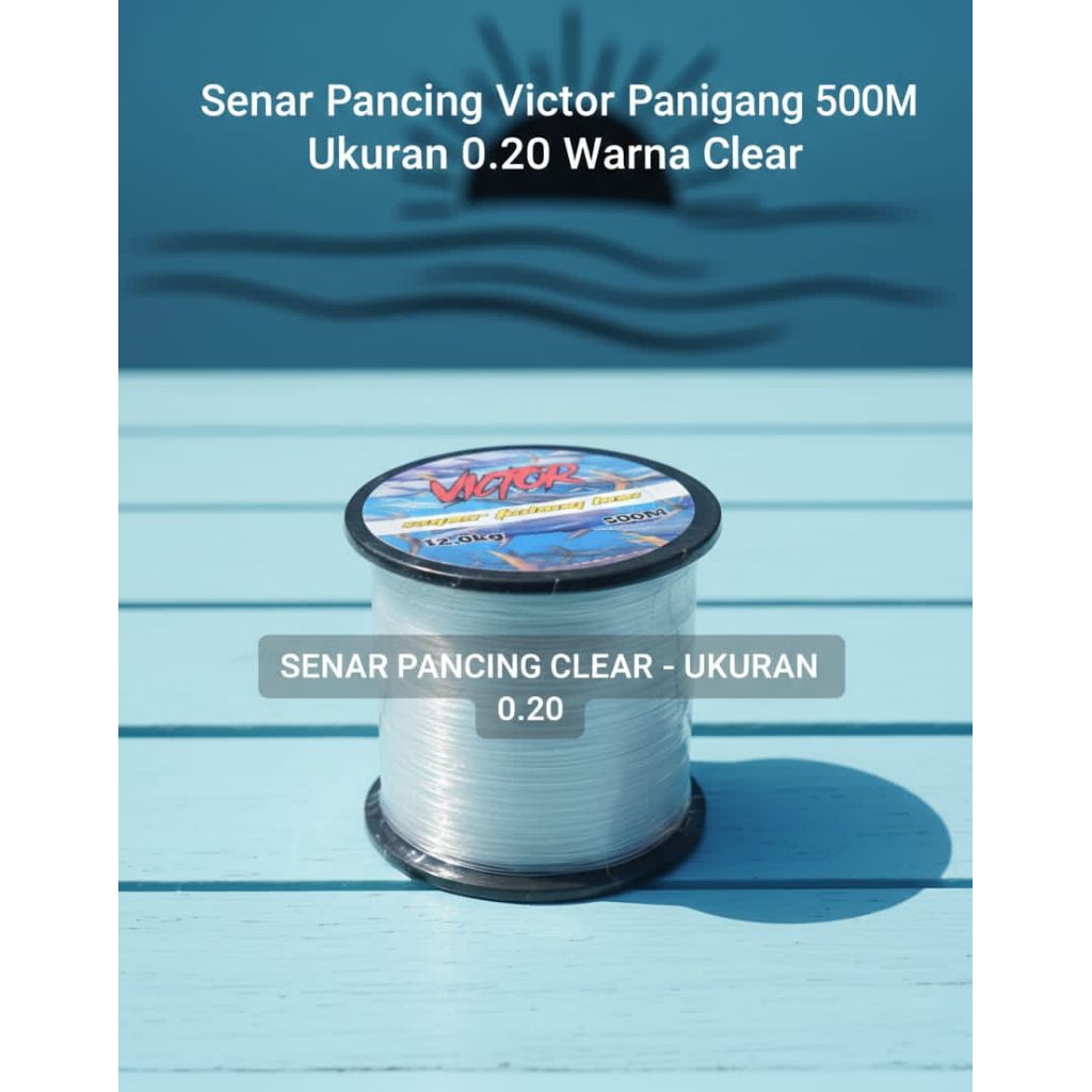 Victor Senar Pancing 0.20 Kuat Anti Kriting Super Fishing Line 12.0kg 500m