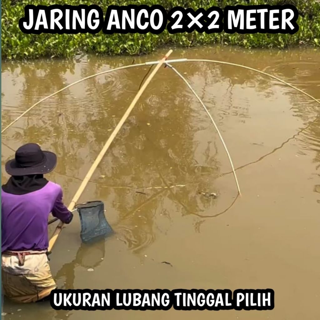 Jaring anco tangkul ikan ukuran 2×2 meter