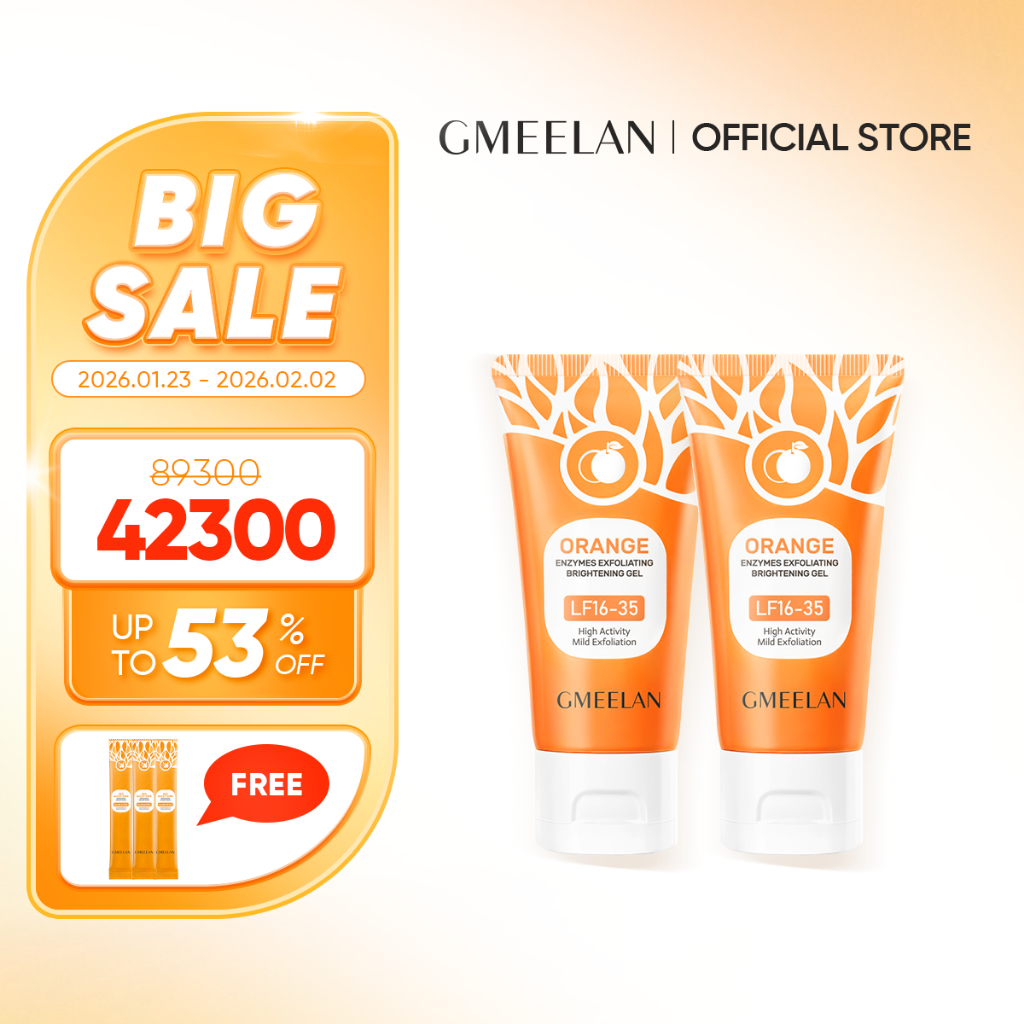 GMEELAN Orange Exfoliating Gel Blackhead Remova Peeling Face Mengangkat Sel Mati Mencerahkan Wajah E