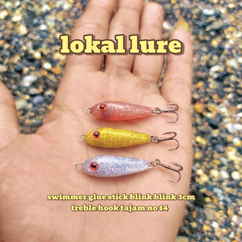 lure hampala 3cm umpan casting hampala swimmer glue stick lure casting hampala lure glue stick hampa