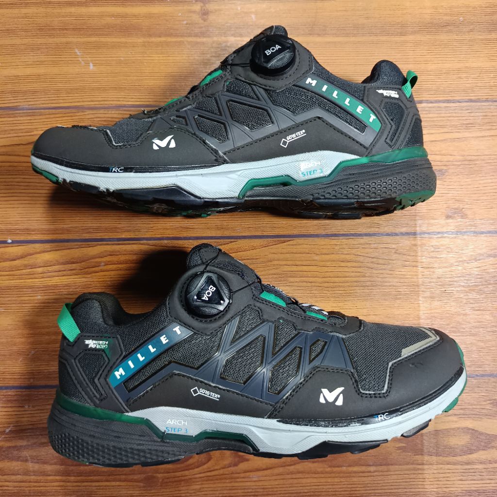 Sepatu Outdoor Millet Goretex BOA Second Original Hitam size 41
