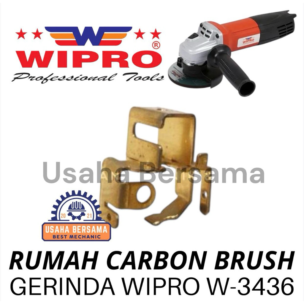 RUMAH CARBON BRUSH GERINDA WIPRO W3436 BRUSH HOLDER RUMAH CB W 3436 GERINDA WIPRO 4"